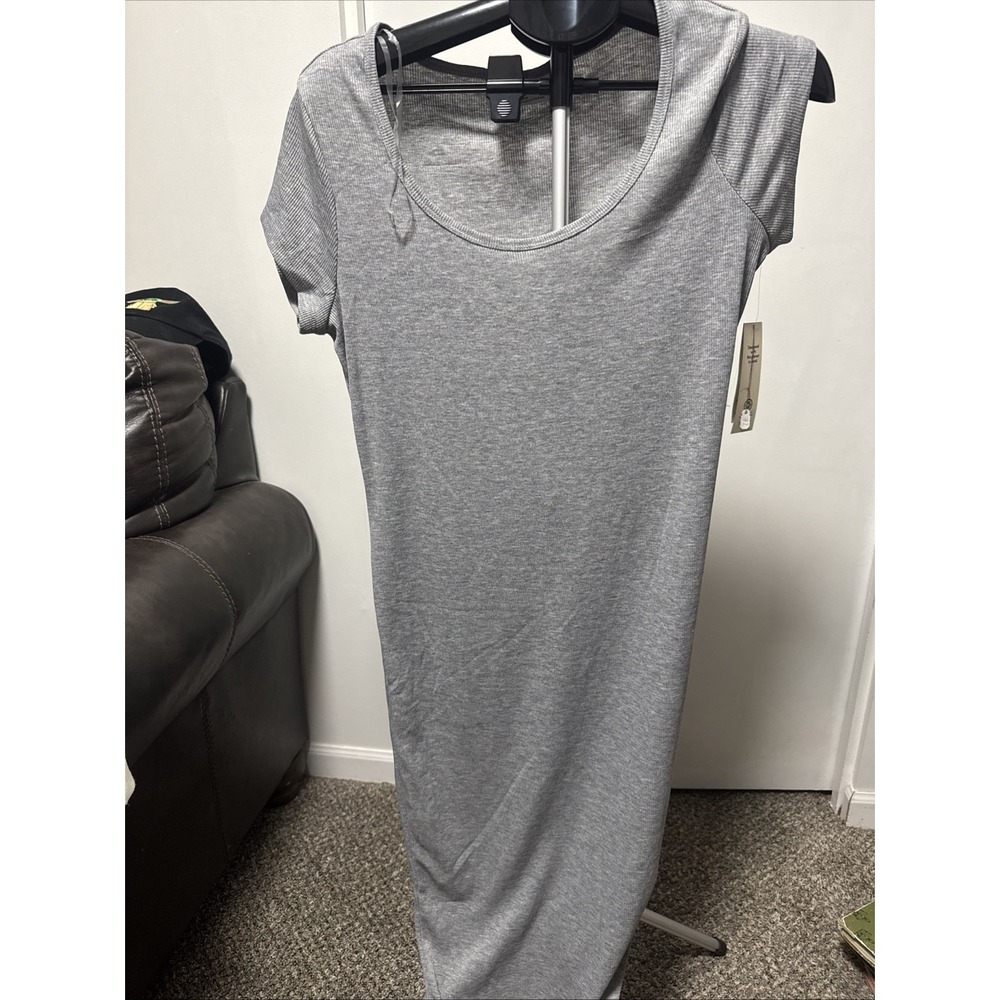 Women's XL No Boundaries Lightweight Gray Knit Maxi Dress New